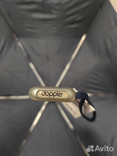 Мини зонт унисекс Doppler, плоский,карбонстил