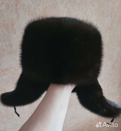 Норковая шапка мужская ушанка