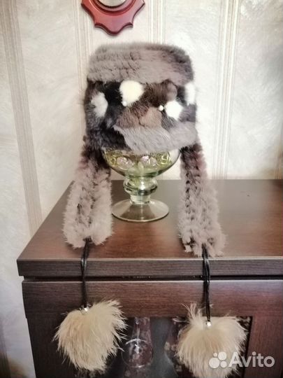 Шапка норковая женская 54