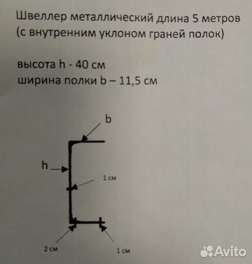 Швеллер металлический