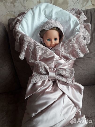 Конверт на выписку для девочки демисезонный