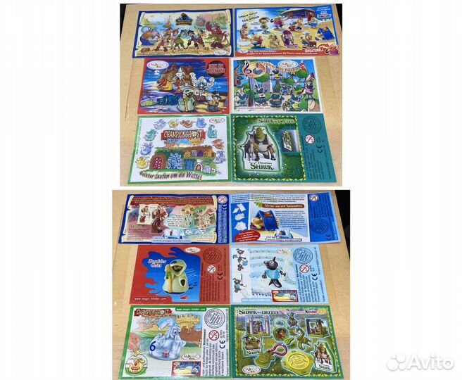 Вкладыши Киндер 90-е и более поздние. Есть редкие