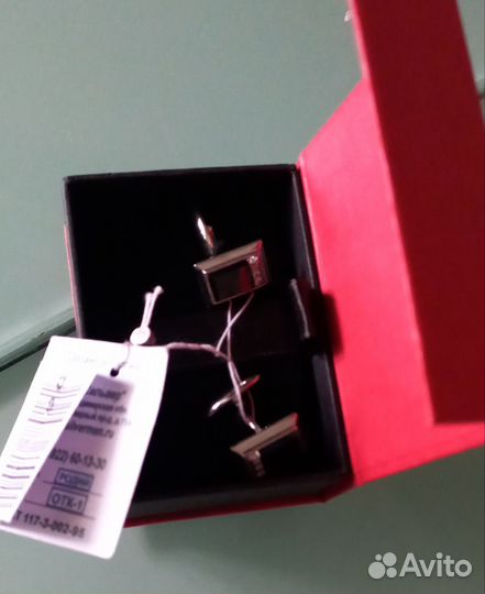 Запонки серебро мужские 7.4 гр