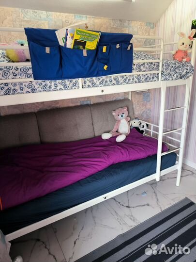 Двухъярусная кровать металлическая икеа