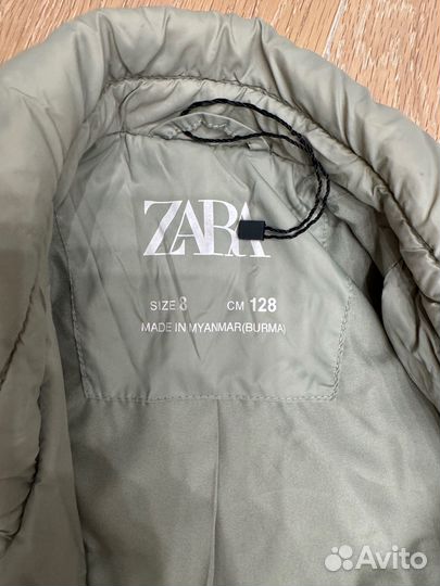 Легкий пуховик zara для девочки