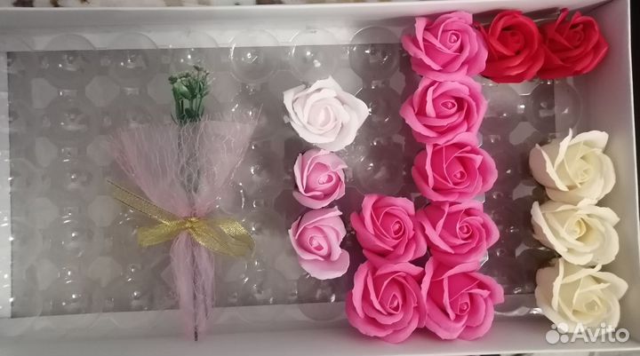 Розы из мыла