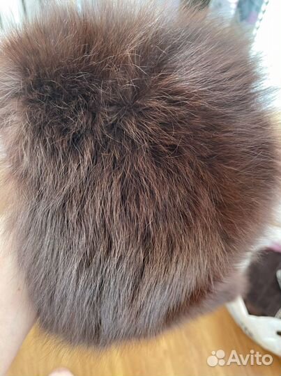 Воротник песец коричневый