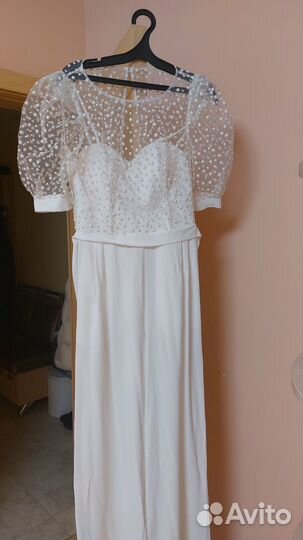 Комбинезон женский, белый 42,44 на выпускной