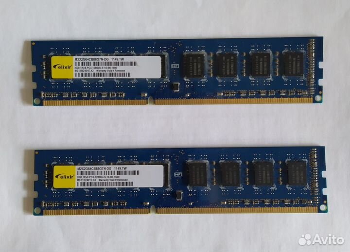 Оперативная память DDR-3 1600/1866 2x2 Гб