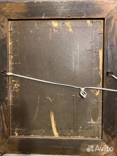 Картина маслом, пейзаж, антик