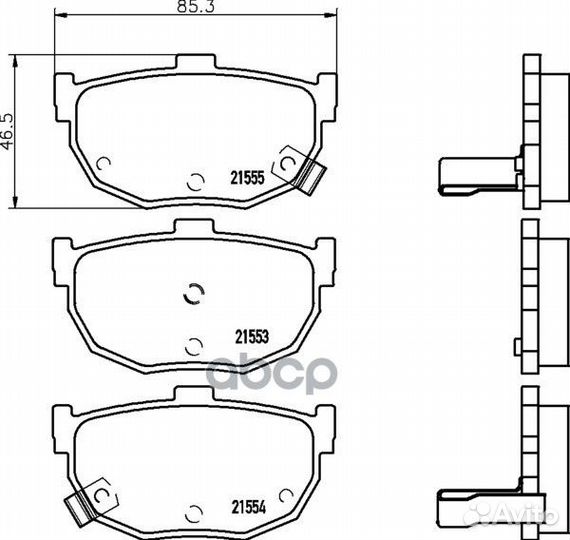 Колодки тормозные дисковые зад NP2014 nissh