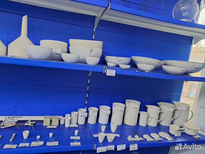 Ступки, пестики, фарфоровая посуда