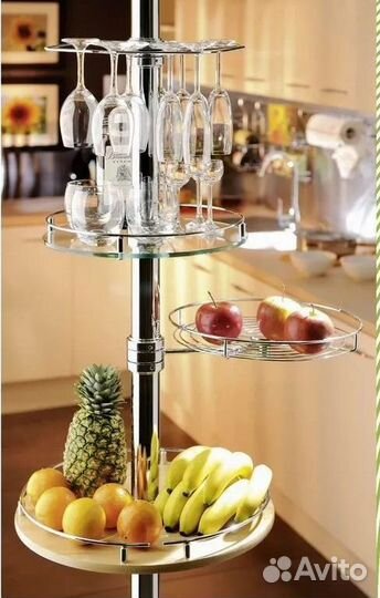 Навесная полка для бокалов для барной трубы