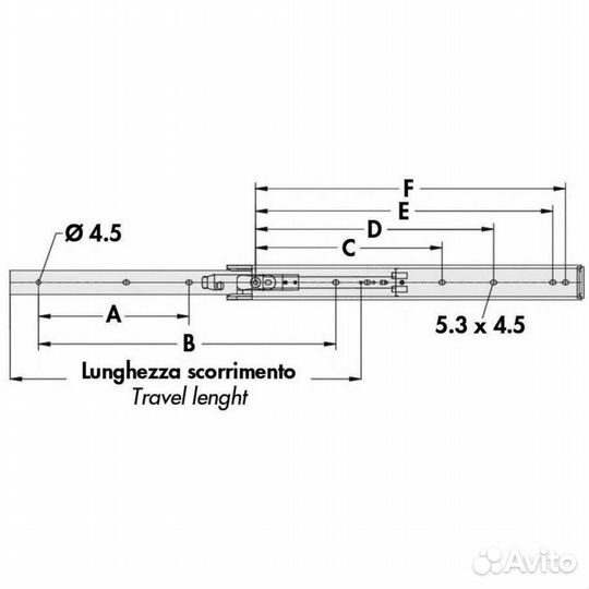 Направляющая из нержавеющей стали 350x27x9.5 мм 23 кг, Osculati 38.272.14