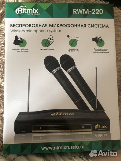 Беспроводная микрофоннная система Ritmix RWM-220