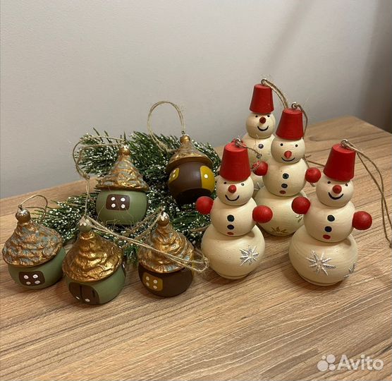Елочные игрушки из дерева