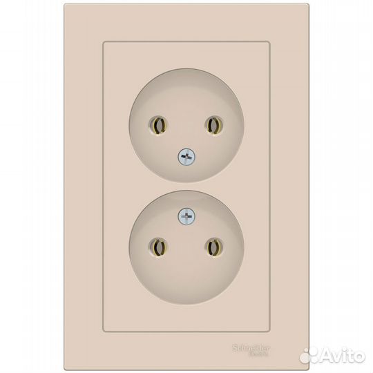 Розетка двойная Schneider Electric AtlasDesign без
