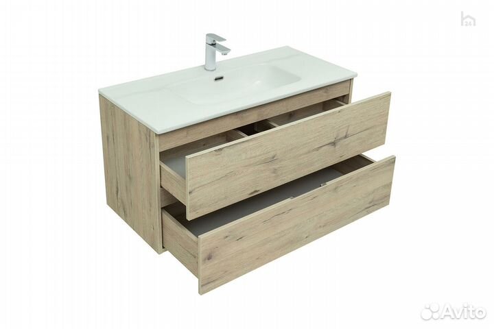 Тумба под раковину для ванной 100 (2 ящика) Алвита