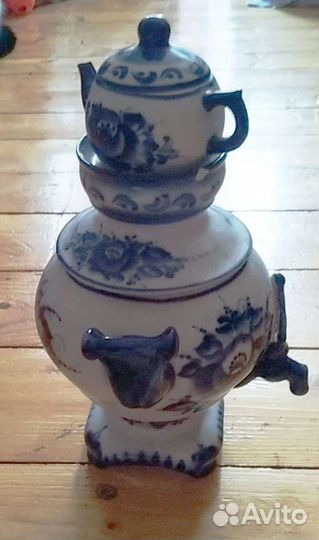 Набор посуды гжель