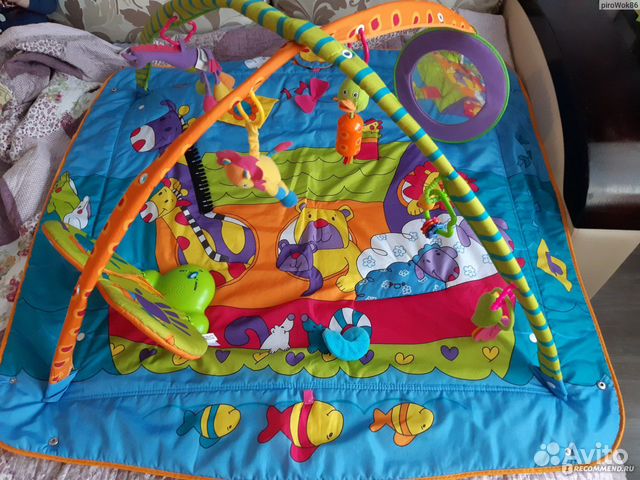 Развивающий коврик tiny love зоосад