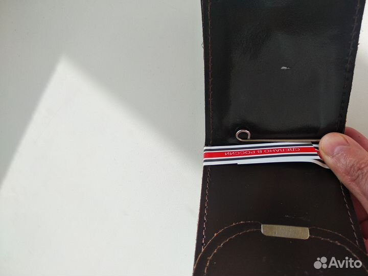 Зажим для денег из натуральной кожи