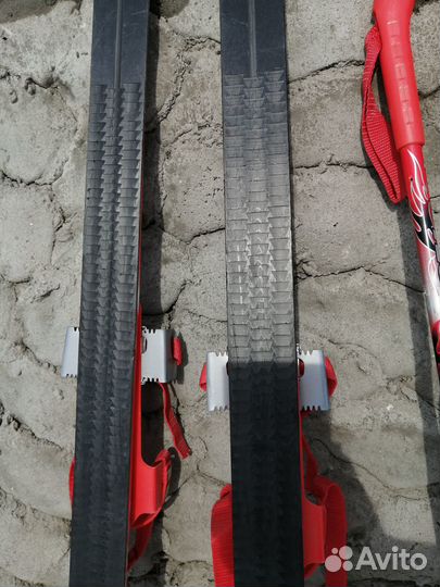 Лыжи детские 110 см +палки