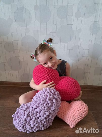 Интерьерные подушки / Вязаные детские подушки
