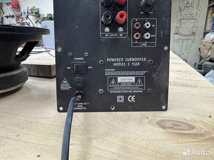 Сабвуфер и усилитель к нему от домашней акустики