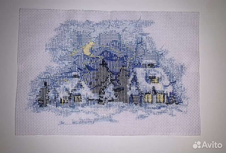 Картина вышитая крестом ручная работа