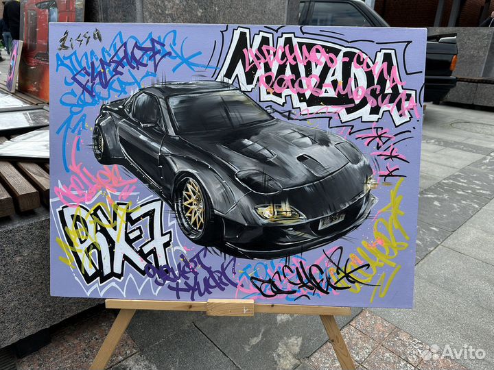 Картина акрилом на холсте 