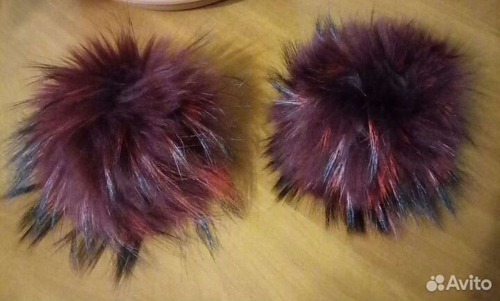 Помпон натур. мех енота