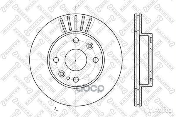 Диск тормозной передний 6020-3223V-SX Stellox