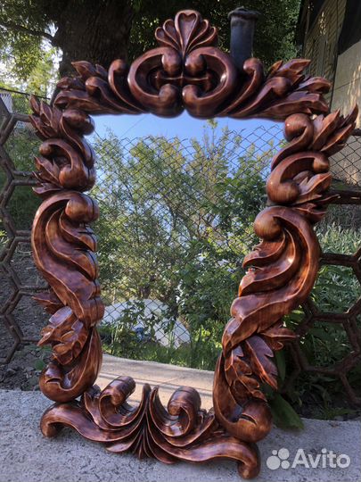 Зеркало деревянное ручная работа