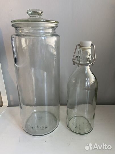 Банка IKEA vardagen 1,8 л и бутылка IKEA