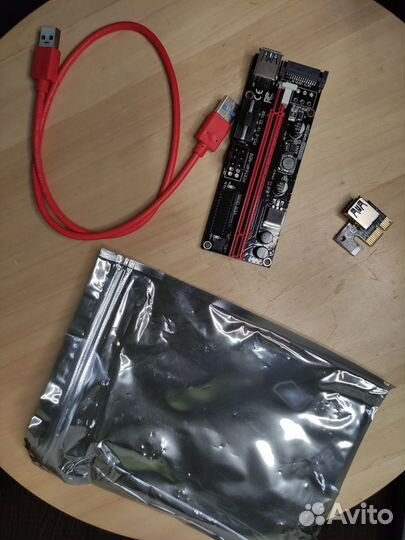 Райзер для видеокарт Chipal 009S 6pin/molex/sata