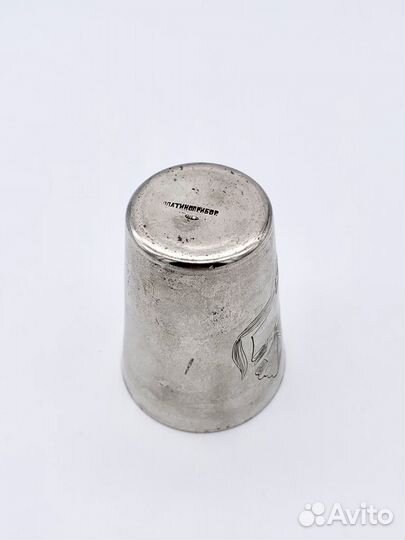 Стопка Платиноприбор серебро 875 проба с головой