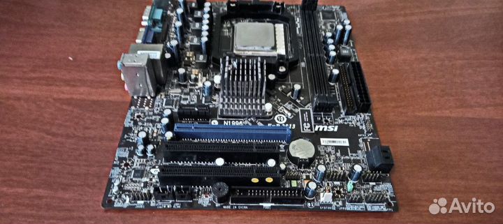 Материнская плата 7309 K9N6PGM2-V2 AM-2 + процессо