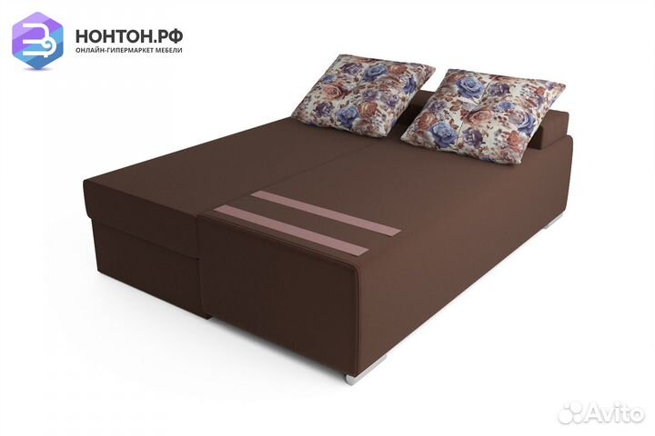 Диван еврокнижка Мадейра коричневый