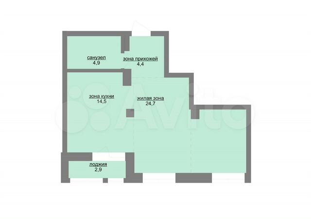 2-к. квартира, 50 м², 5/31 эт.