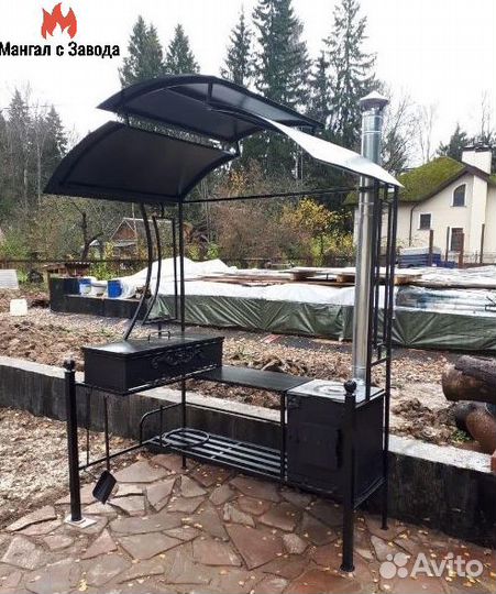 Мангал с крышей