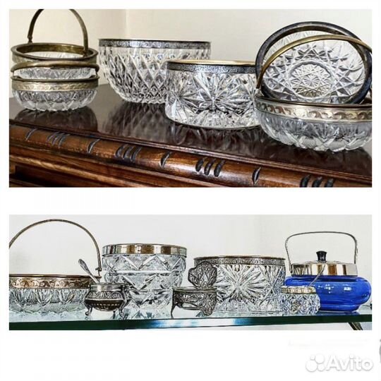 Хрусталь с мельхиором