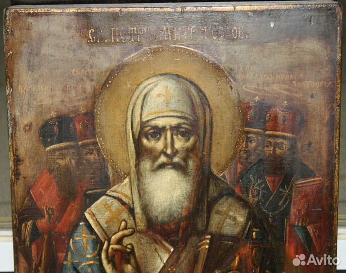 Икона Святитель Петр митрополит Московский Запись