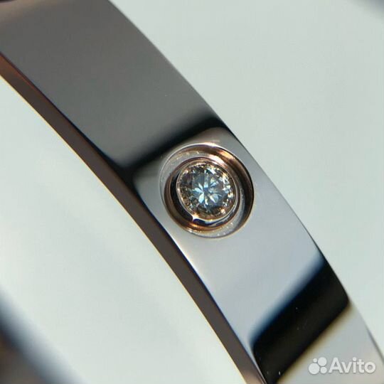 Браслет Cartier love с бриллиантами белое женский