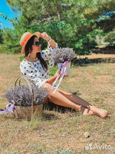 Корзина с лавандой