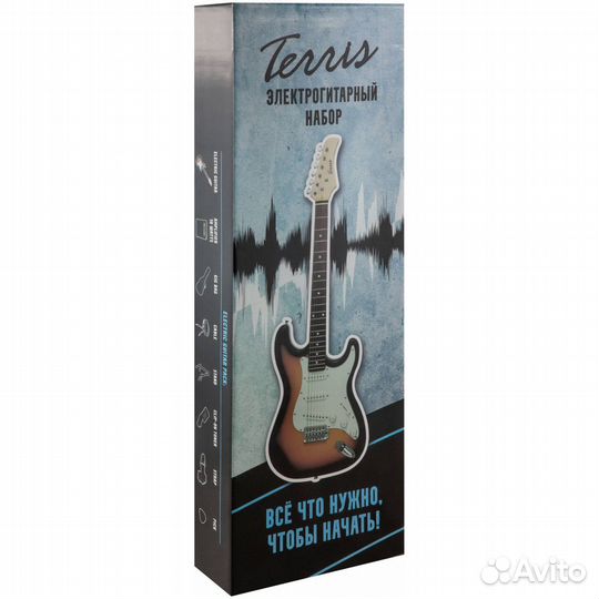 Электрогитара для начинающих в наборе. Бесп.достав