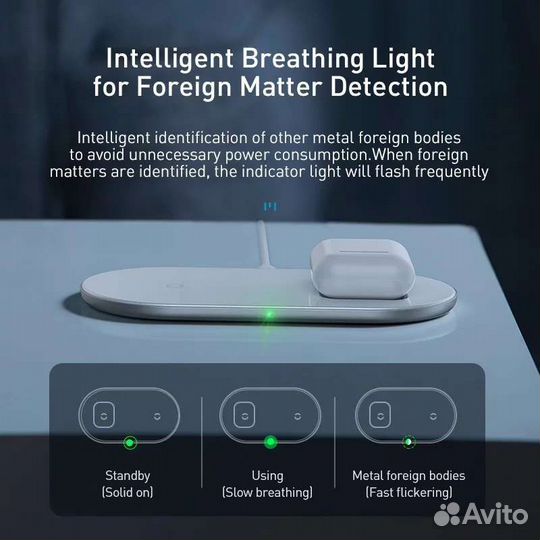 Беспроводное зарядное устройство baseus 15 Вт