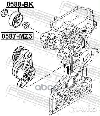 Ролик обводной 0588BK Febest