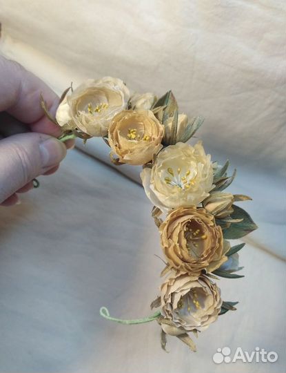 Шелковые цветы для антикварных кукол