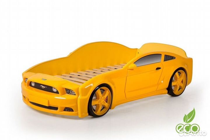 Кровать-машина Мустанг 3D 160*70 с матрасом