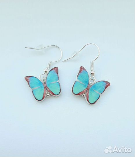 Серьги бабочки